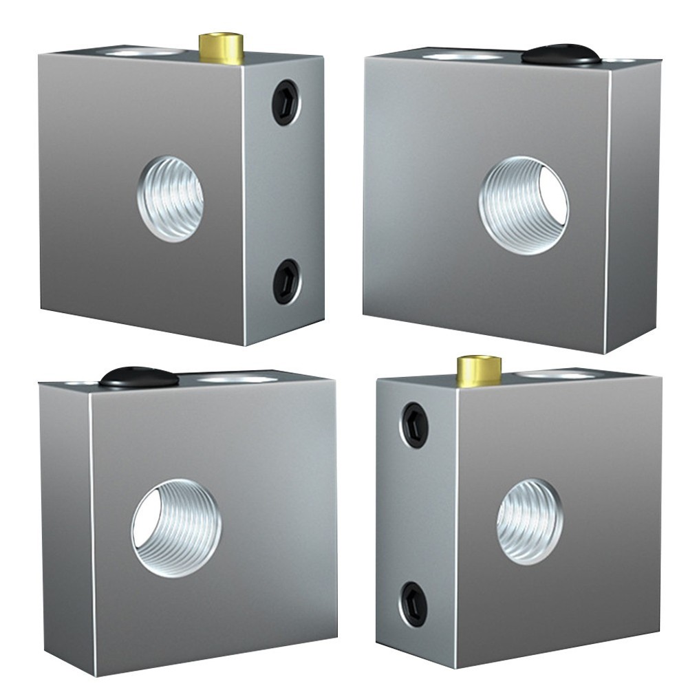 4pcs 3d Printer Heating Block 3d Printer Heater Block (Silver) 3d Printer Parts