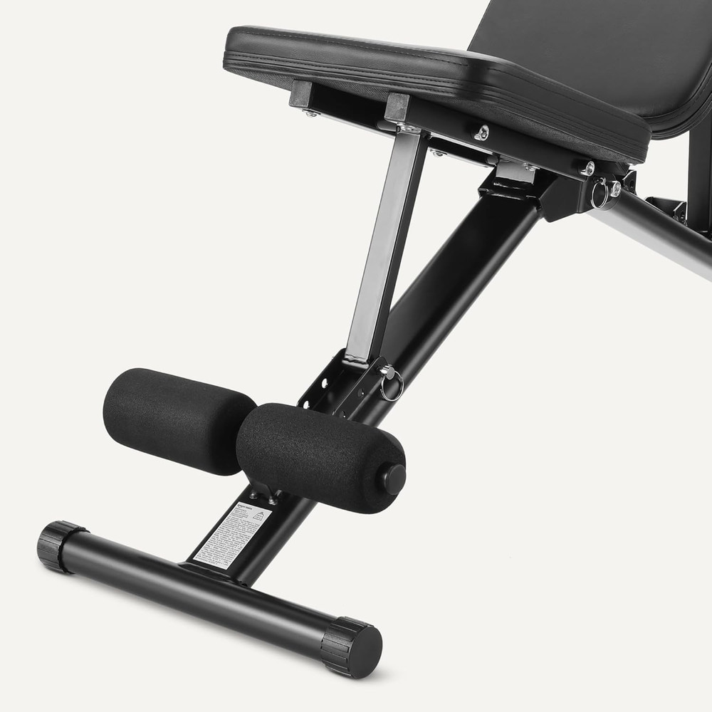 Adjustable Workout Weight Bench Press, Foldable for Home Gym, Black