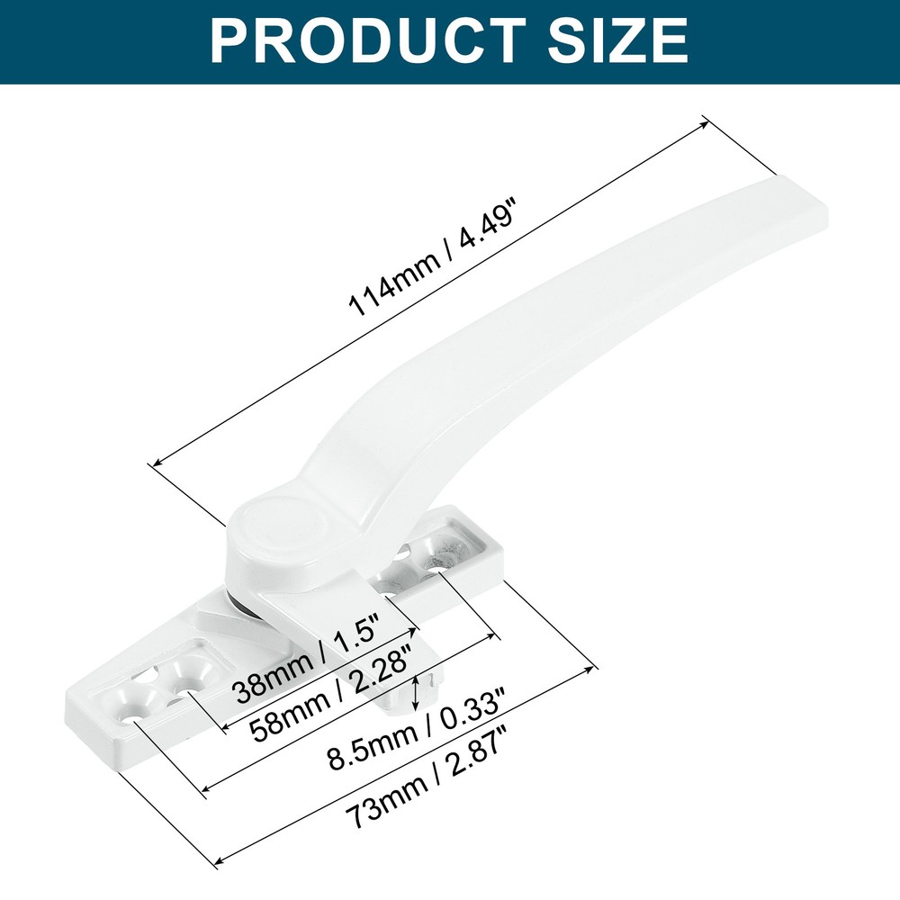 Casement Window Locking Handle Right Hand for Window White
