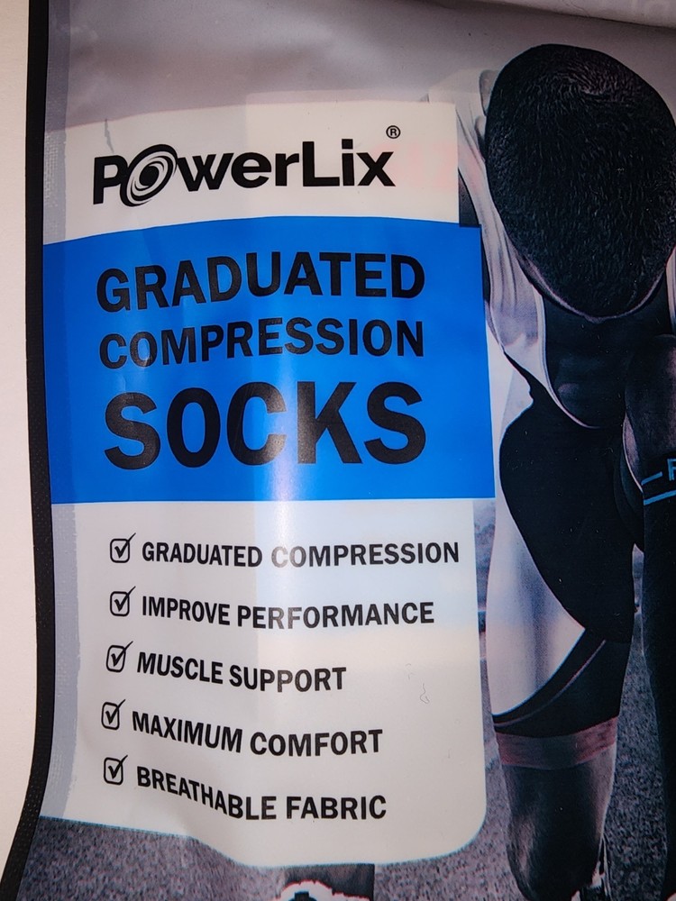 PowerLix Unisex Graduated Compression Sock Size S/M