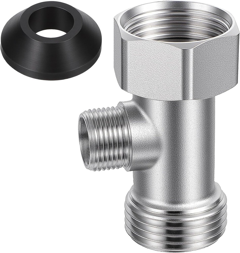 Compact 3-Way Bidet T Adapter - Copper Construction & Reliable Performance