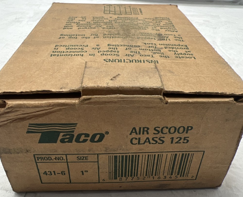 Taco 431-6 1" Cast Iron Air Scoop Class 125 - NEW ~
