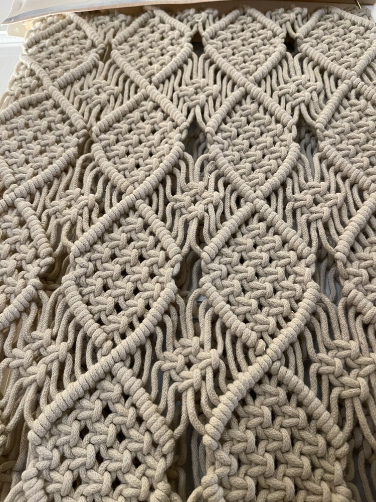 ARTISAN DE LUXE HOME MACRAME TABLE RUNNER 16"x72"