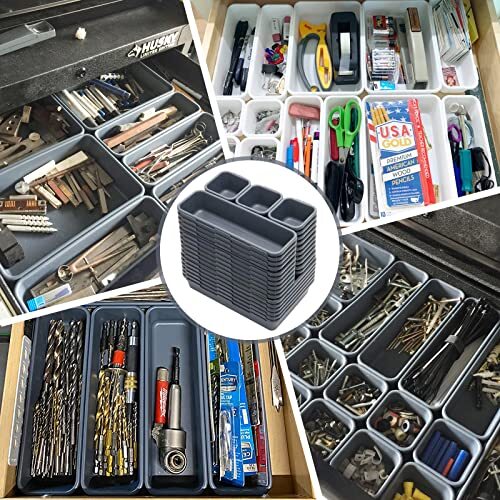 42 Pack Tool Box Organizer Tool Tray Dividers, Rolling Tool Assorted Colors