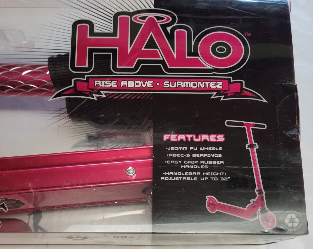 Halo Premium Inline Scooter - Candy Chrome Edition - Pink Foldable Adjustable