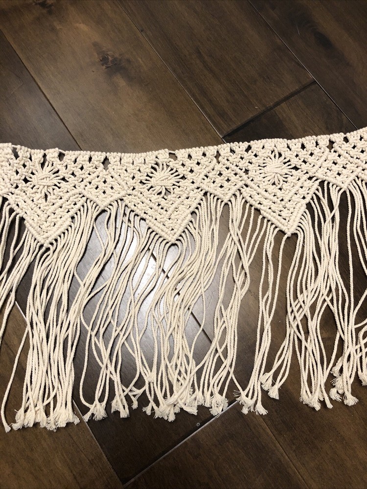Macrame 38” X 14.5” Tan