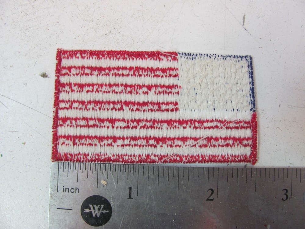 VINTAGE AMERICAN FLAG PATCH RED WHITE BLUE