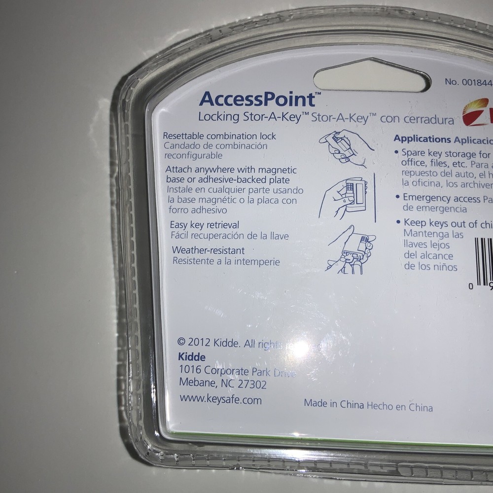 Kidde 001844 AccessPoint Locking Stor-A-Key- new.