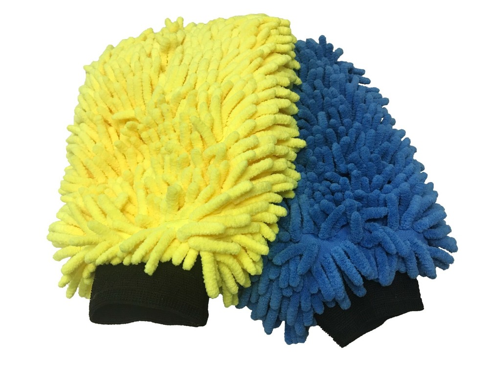 50 Case Microfiber Wash/Duster Mitts, Premium Grade, 600GSM (BLUE)