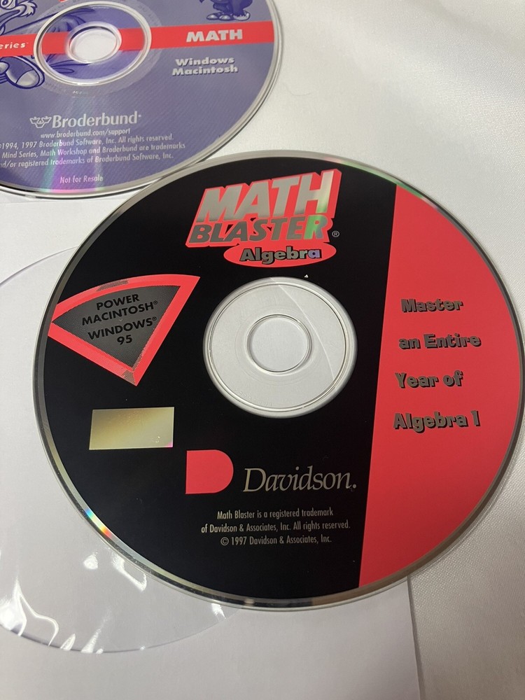 Davidson MATH BLASTER Pre-Algebra & Word Problems PC CD-ROM. Windows 95 PC