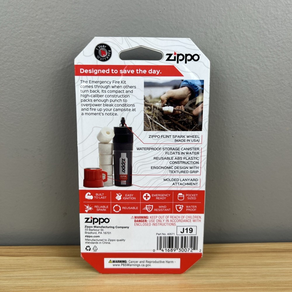 Zippo Emergency Waterproof Fire Kit, 40571