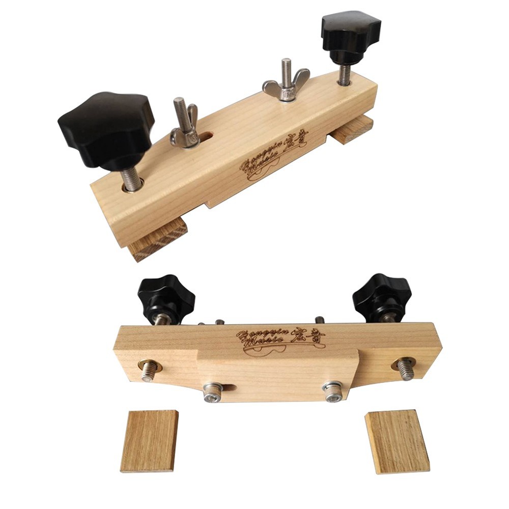 Solid Maple+Stainless Maple Stainless Steel Guitar Bridge Install Clamp Luthier