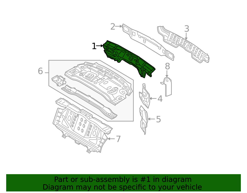 Genuine Audi Rear Body Panel 4F5-813-331