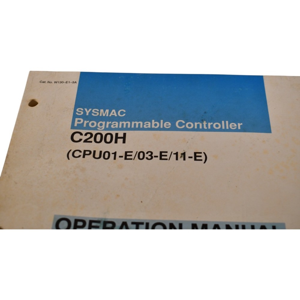 Omron C200H CPU01-E/03-E/11-E Operation Manual W130-E1-3A