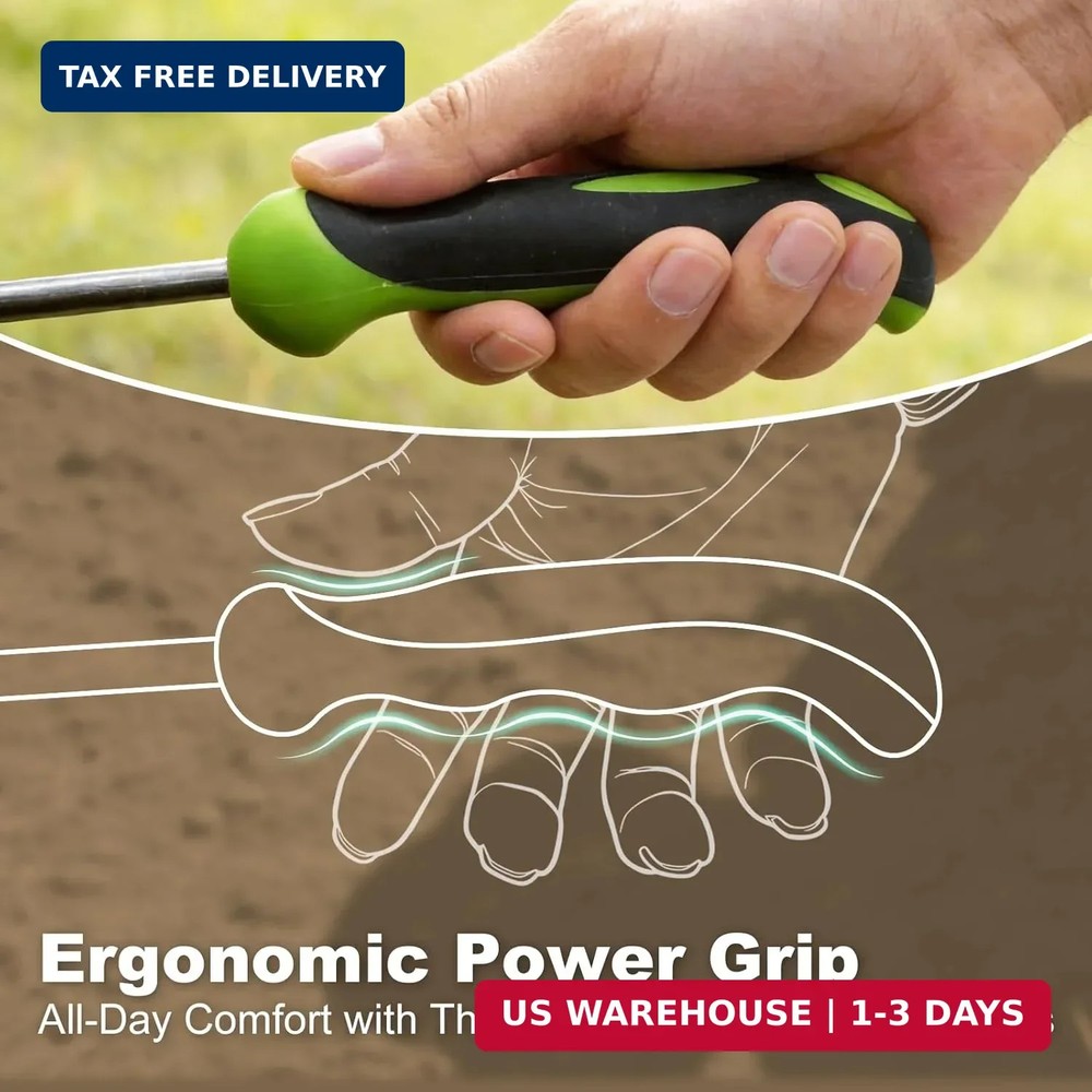 Hand Weeder Puller Tool, Heavy-Duty Stainless Steel Root Removal Tool with Ergon