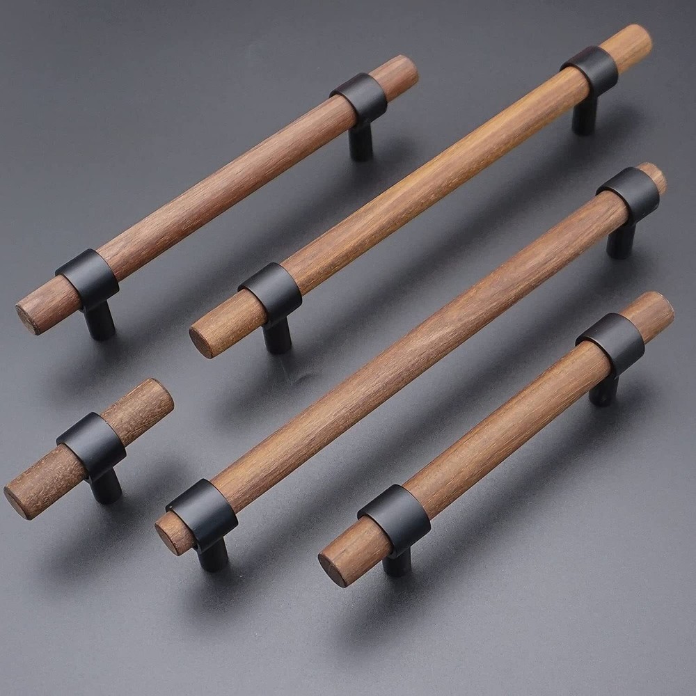 MFYS Walnut Wood Drawer Pulls Cabinet Pulls Dresser Knob Kitchen cupboard handle