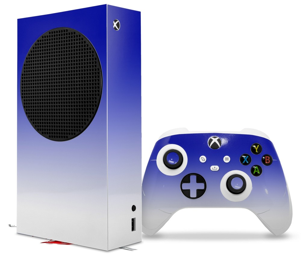 Skins XBOX Series S Console Controller Smooth Fades White Blue
