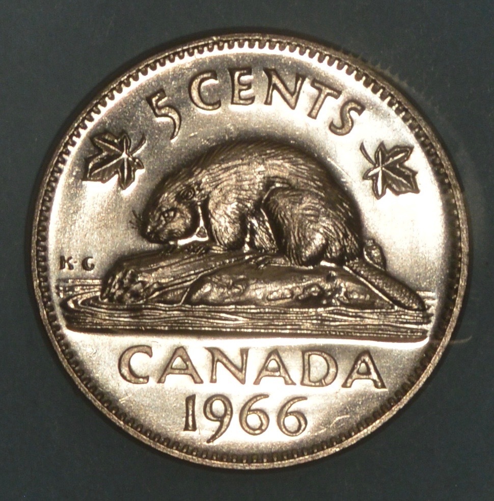 1966 Canada 5 Cent - UNCIRCULATED from Mint Roll 🇨🇦