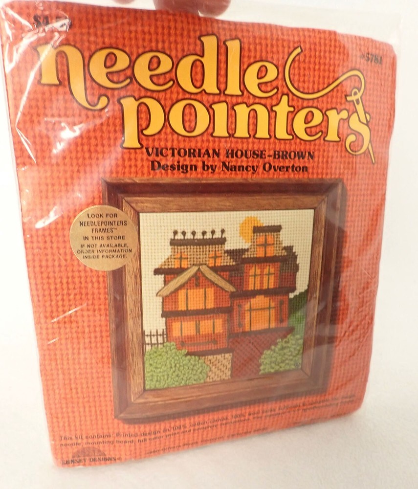Sunset Desings Needlepoint Kit House Sampler 5 x 5 NOS