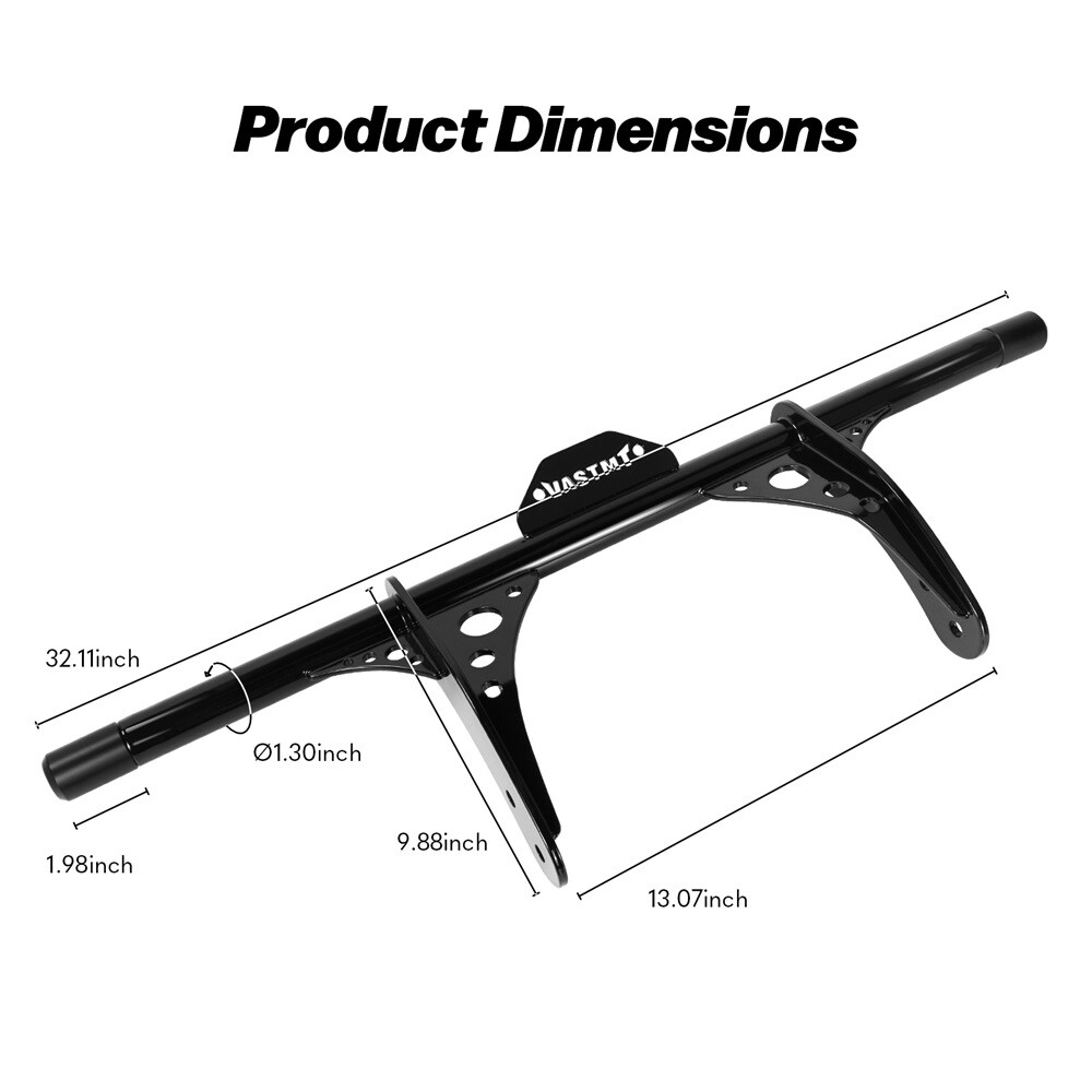 Upper & Bottom Crash Bar Full For Harley Dyna Super Glide Custom FXDC 2006-2014
