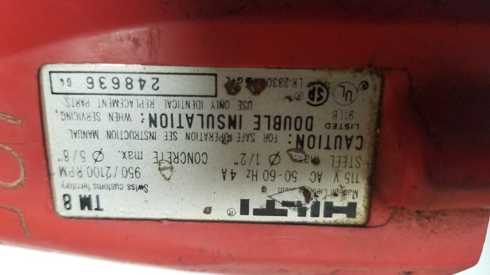 Hilti Drill Motor TM8 Used