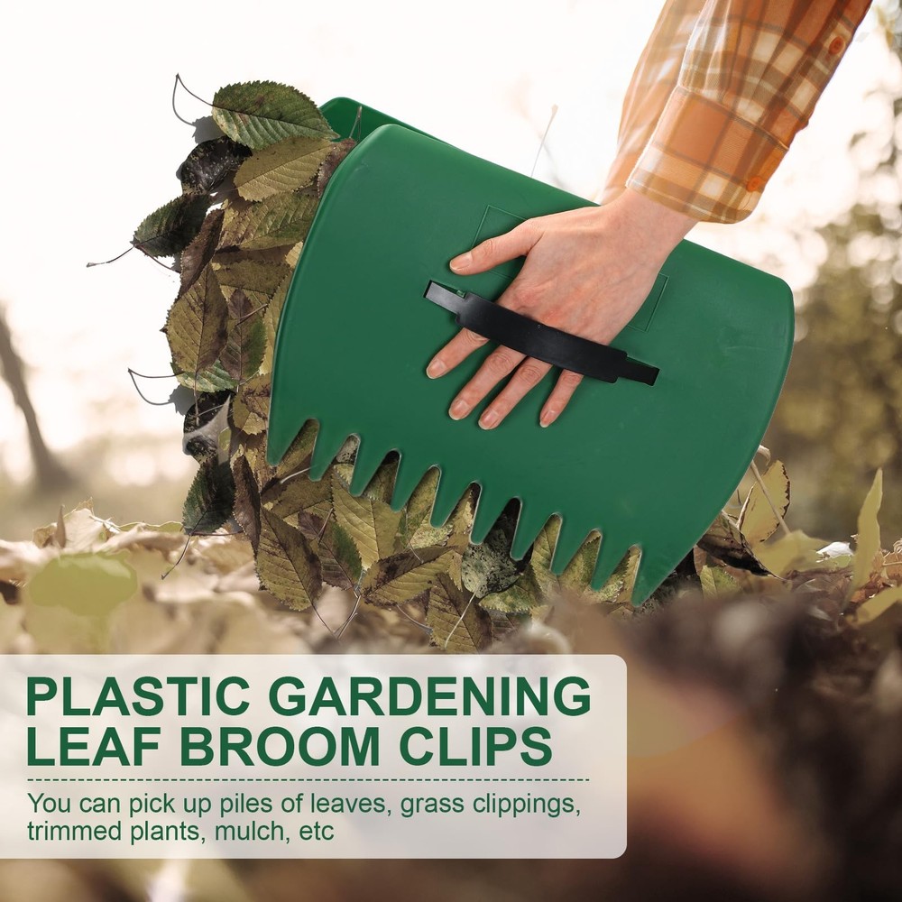 6 Pcs Leaf Scoops Hand Rakes, Large Leaf Scoops and Claws Lightweight Plastic...