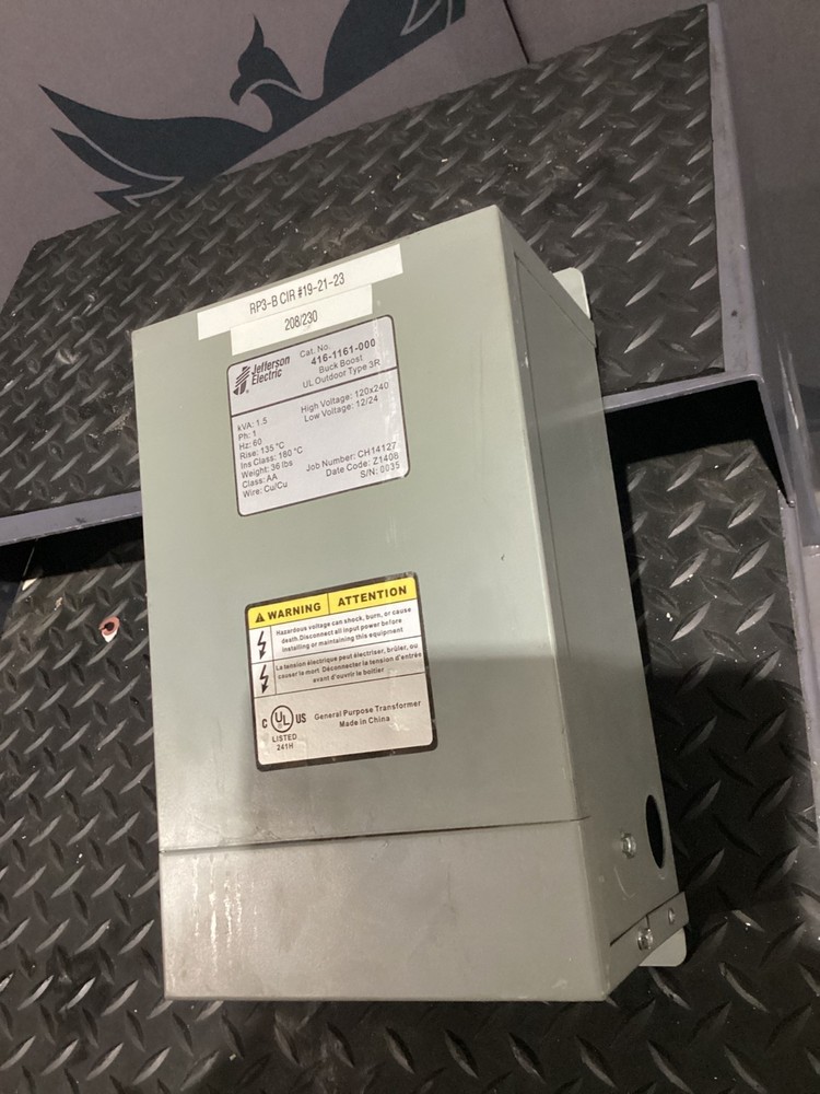JEFFERSON ELECTRIC 416-1161-000 BUCK-BOOST TRANSFORMER USED