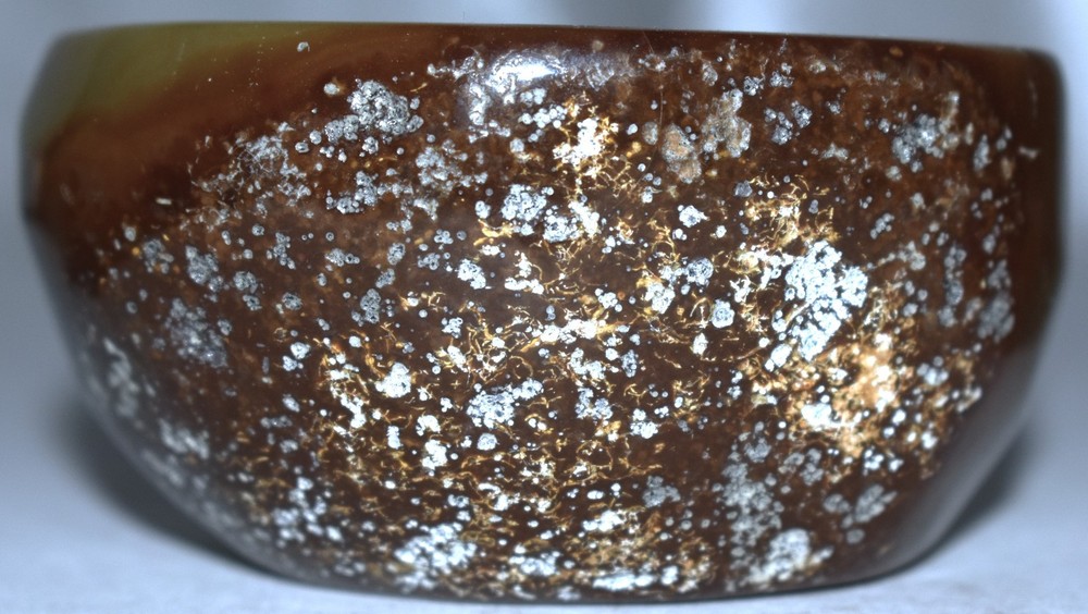 Pretty Brown Agate Bowl 3.55"/361 Grams