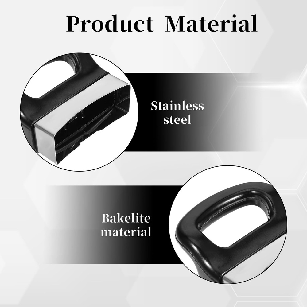 Giantree 2 Pcs Pot Short Side Handles, Replacement Handle, Black