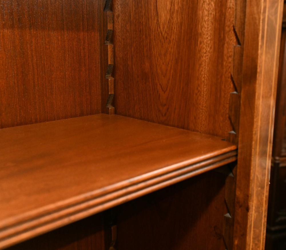 Walnut Open Bookcase - Sheraton Regency Bookcases Open Front