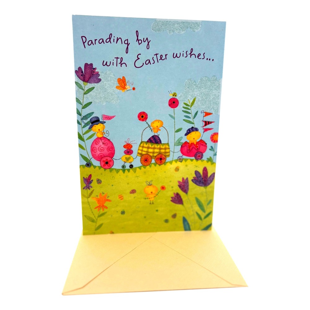 Parading by with Easter wishes Happy Easter Greeting Card