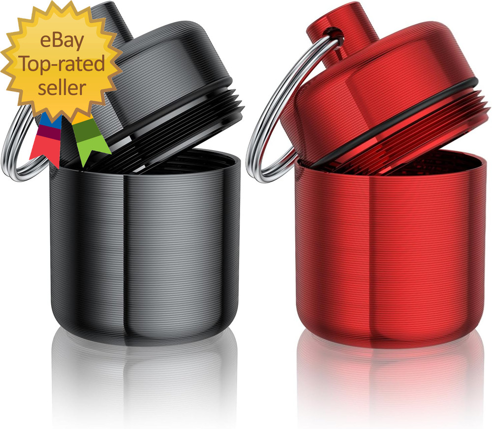 Ear Plug Carrying Case Keychain(2 Pack) Small Waterproof Metal Earplug