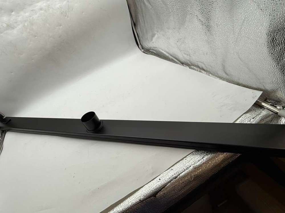 Sharp-tec 48" Linear Shower Drain, Black, Stainless Steel, Pattern Cover- USED