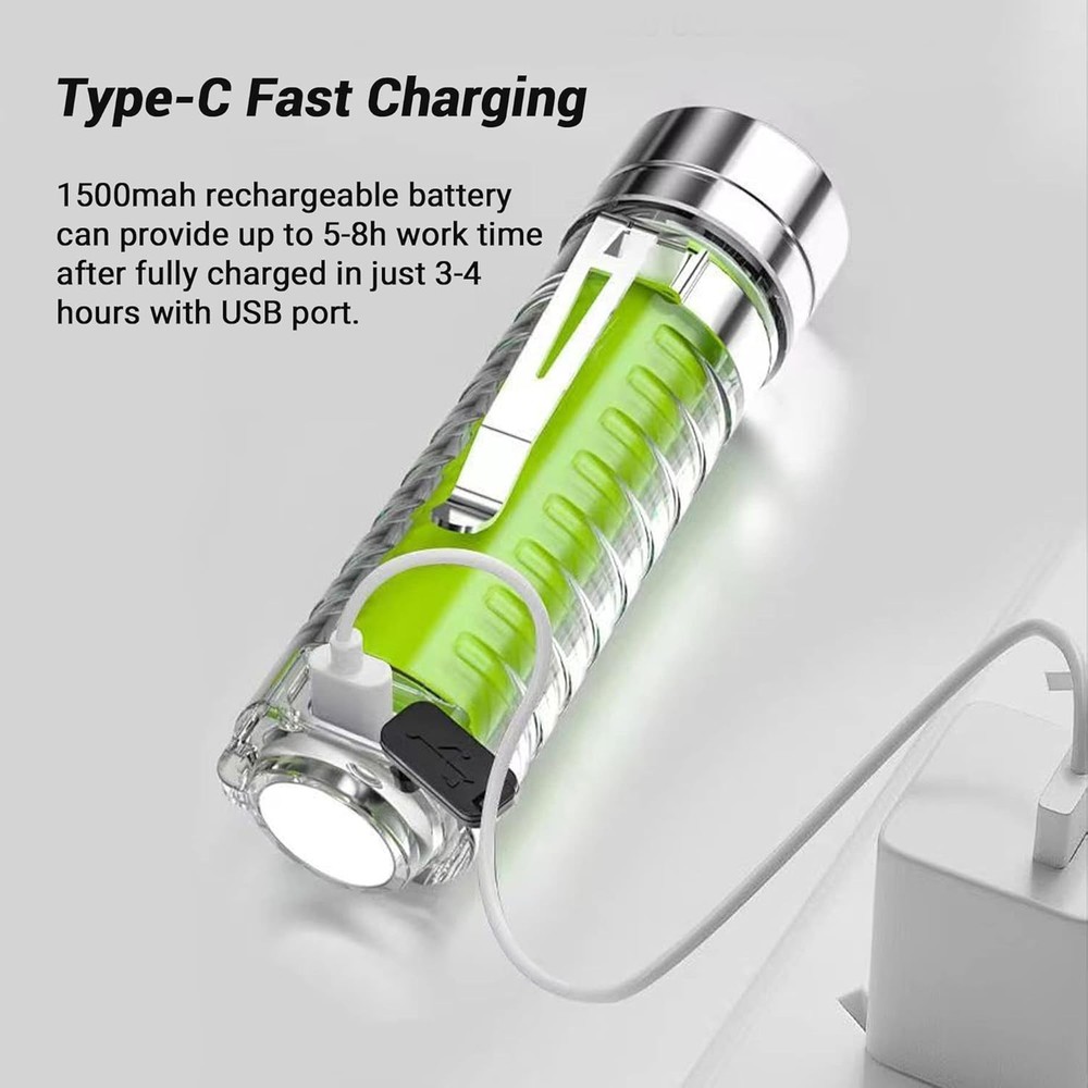 LED Tactical Flashlight Super Bright Mini USB Rechargeable Camping Flashlight US