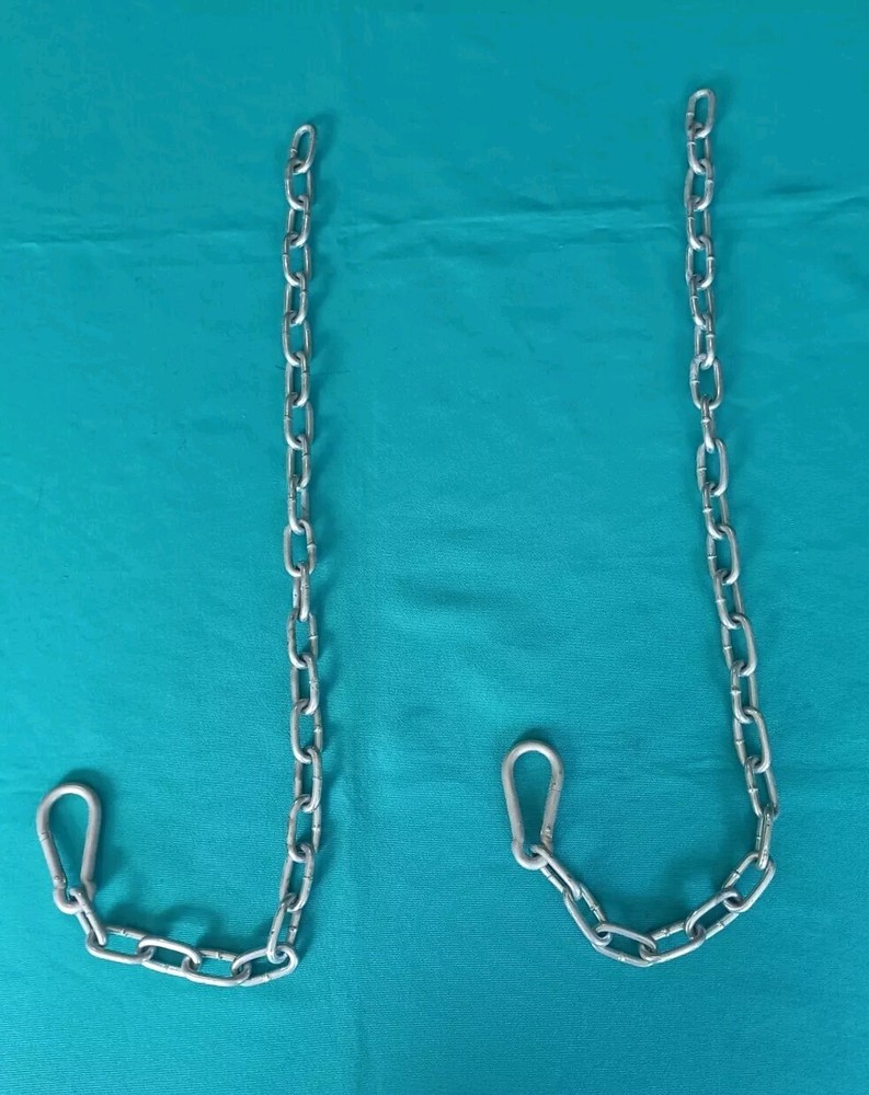 Bowflex Power Pro XTL Squat Attachment Chains Only With Snap Hooks Pair