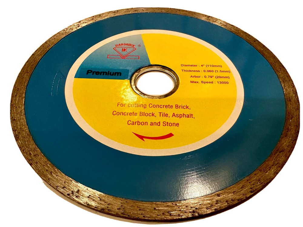 10-pack! 4" Continuous Diamond Blades for Cutting Bricks, Blocks, Tiles, Marble