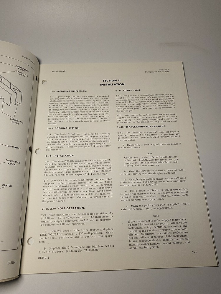HP 726AR ~ Power Supply Operating & Service Manual
