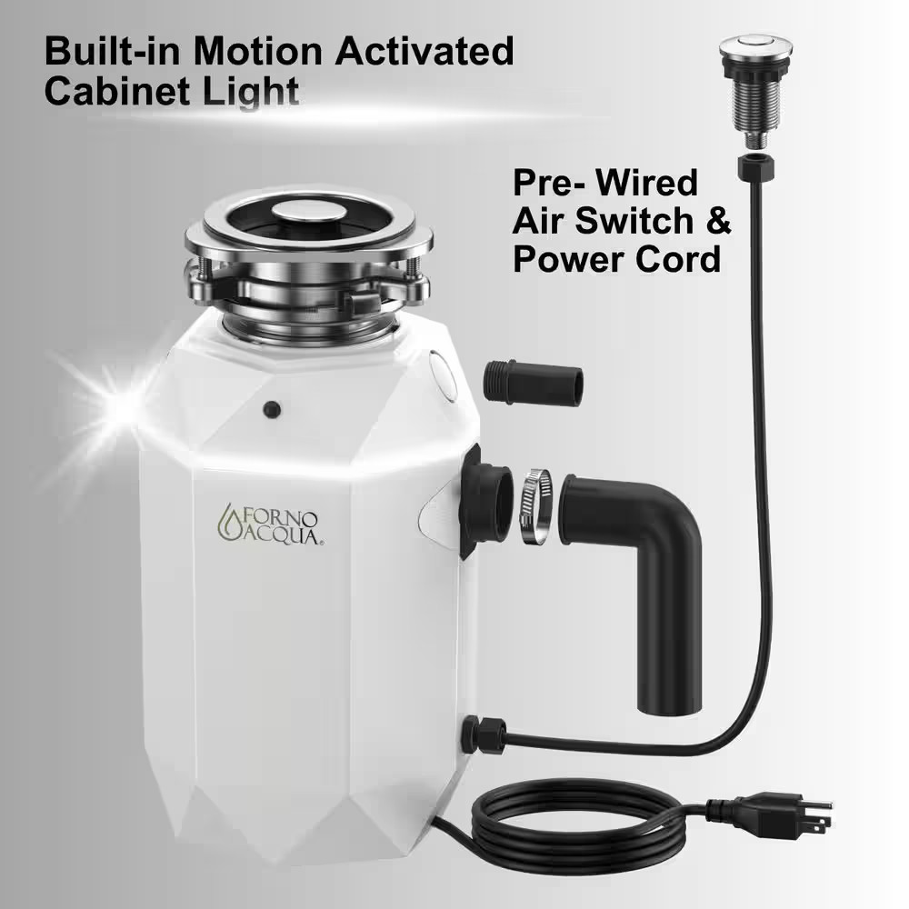 Bright Diamond Corded Moonstone 3/4 HP Continuous Feed Super Quiet Garbage Dispo