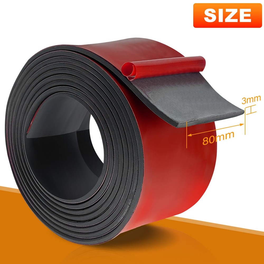 Neoprene Rubber Strips, Self Adhesive Solid Rubber Sheets Rolls for Pads, Cra...