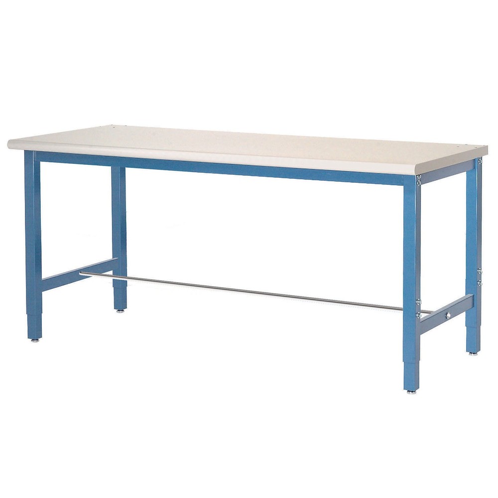 Production Workbench - Plastic Laminate Square Edge -Blue 72"W x 24"D