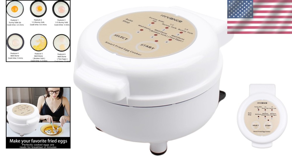 Smart Electric Fried Egg Cooker with Temp Control & Auto Shut-Off | Non-Stick