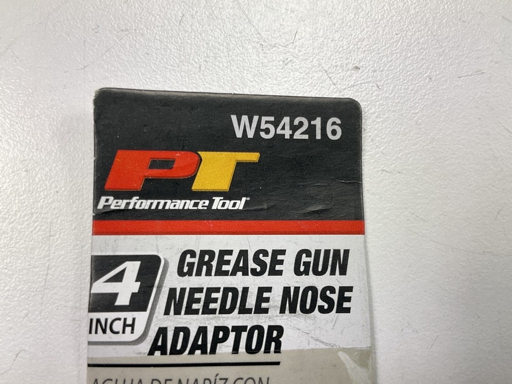 Performance Tool W54216 4" Grease Gun Needle Nose Adapter