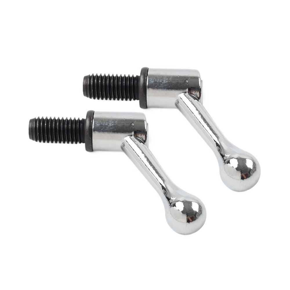 2pcs Table Lock Handle M12 Thread Set Fit for Bridgeport Milling Machine Silver