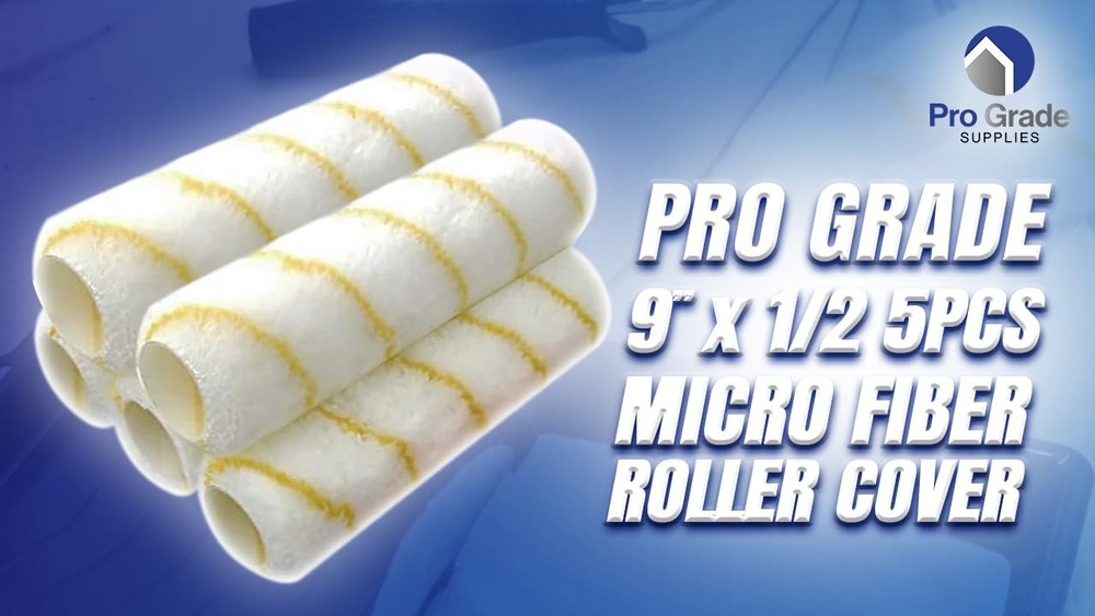 Pro Grade - Paint Roller Covers - 1/2 X 9 Inch Microfiber 5 5 Ea 1/2\" Micro