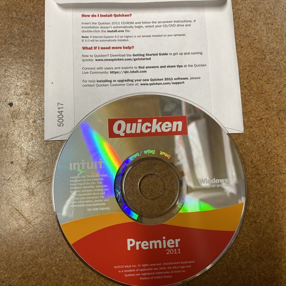 Quicken Premier 2011 for Windows VG