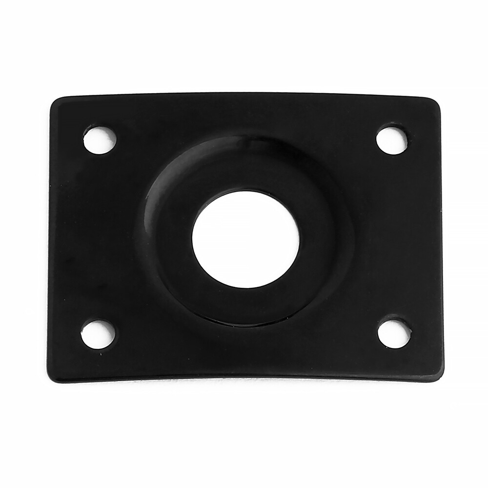 Guitar Jack Socket Plate Curved Rectangle Style Output Jack Plate Black LP TL