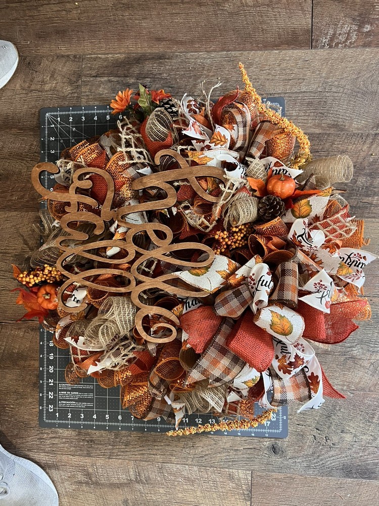 fall deco mesh wreath