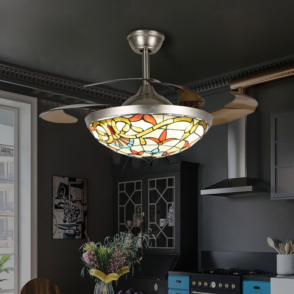 42" American style printed invisible fan light with remote control