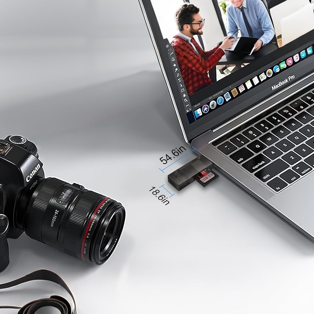 SD Card Reader USB C, Dual Slots 3.0 Type C to Micro Grey