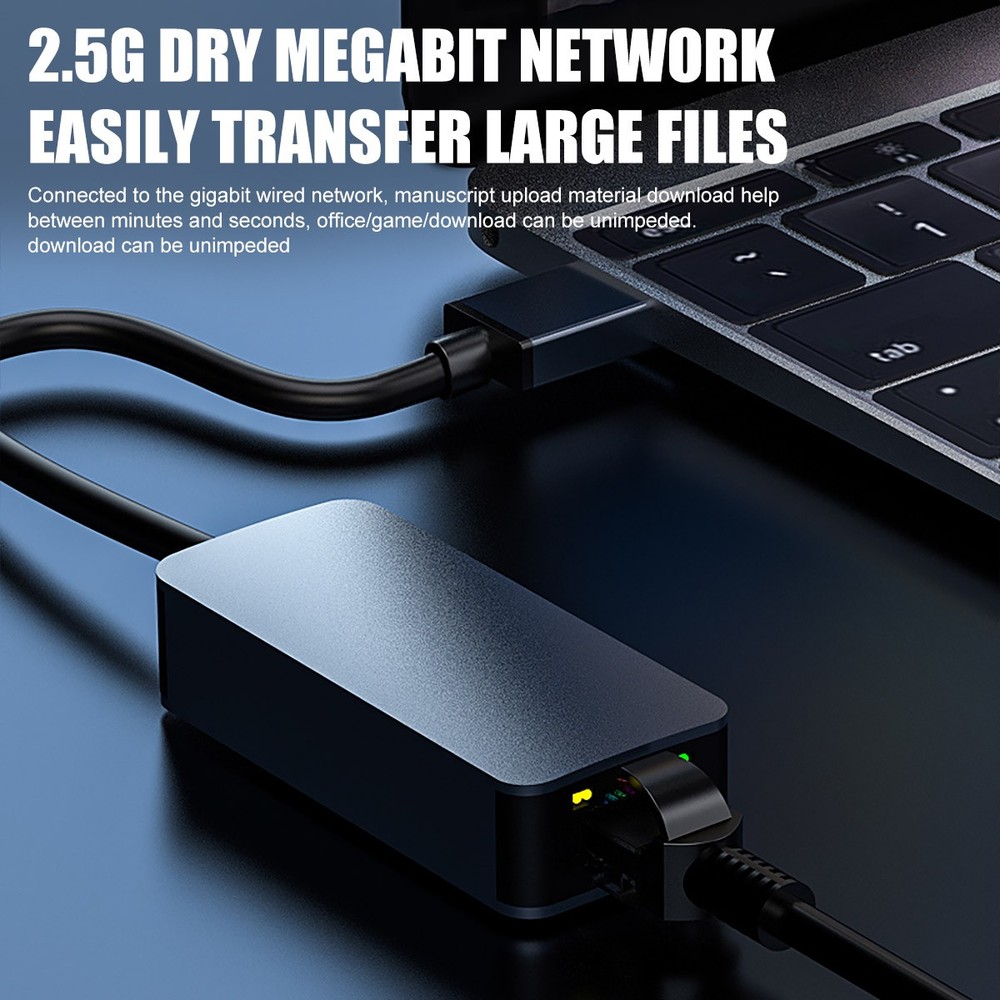 Plugable 2.5G USB Ethernet Adapter To 2.5 Gigabit RJ45 LAN Network Adapter*Cable